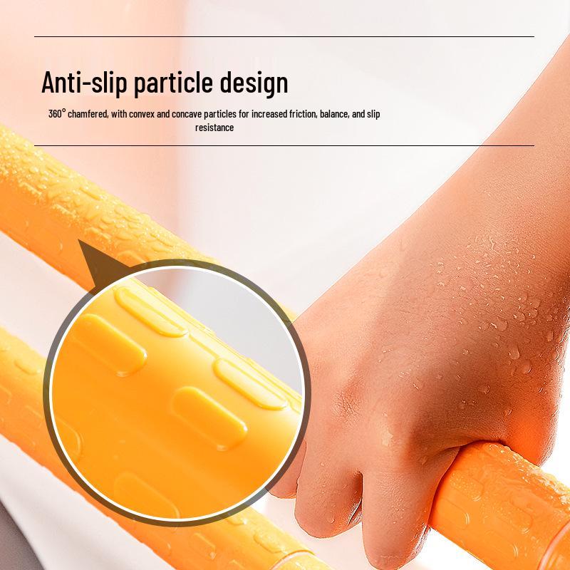 Bară de sprijin în formă de U pentru baie pentru vârstnici - Mâner de duș/toaletă din nailon fără bariere