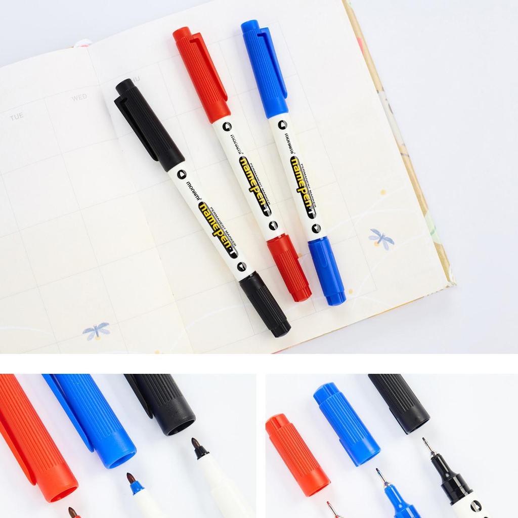 Monami Double-ended Quick-dry Signature Marker Pen 04018 - Korean Outlining Pen