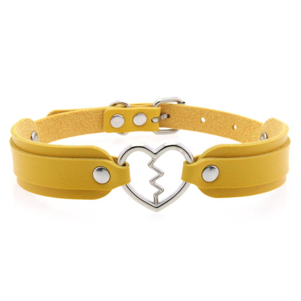 Collane con Ciondolo a Cuore Gotico Sexy alla Moda Vintage Gioielli Regalo Cuore Gotico in Pelle Collana Choker Punk da Donna Harajuku