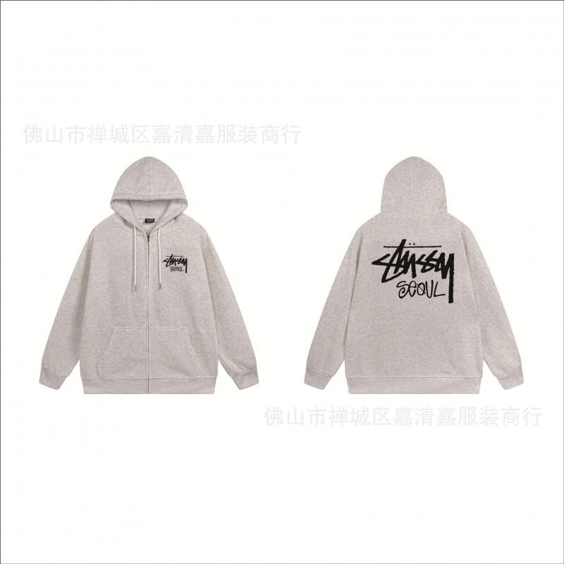 Mens Oversized Zip-Up Hooded Sweatshirt Casual Streetwear Cotton Pullover Fall