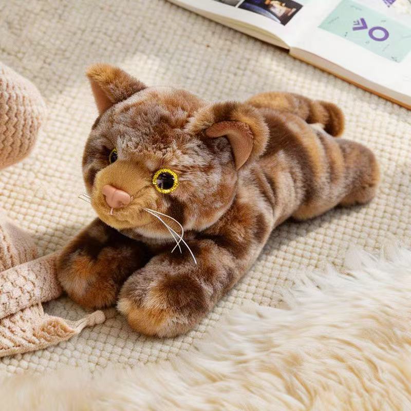 Newest Simulation Healing Lying Cat Doll Kawaii Stuffed Plush Toy Doll Cartoon Anime Cute Friends Birthday Holiday Gifts