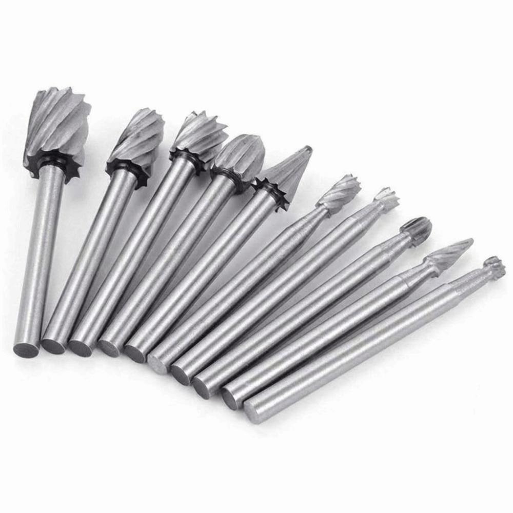 20Pcs 3mm Shank High-Speed Steel Burrs 40mm Length Grinding Tool Set Industrial Grade