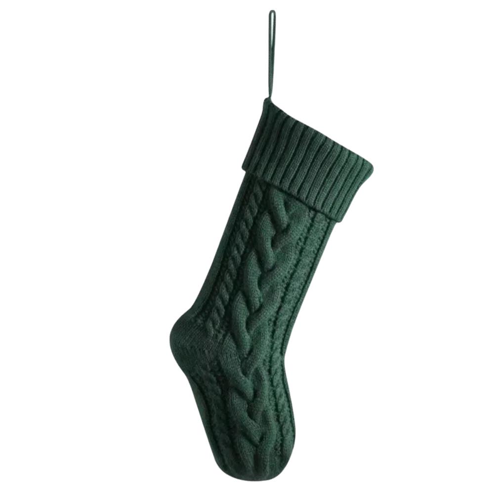 New Knitted Christmas Socking Pendant Rhombic Santa Socks Christmas Gift Bag Candy Bag Fluffy Xmas Hanging Ornaments