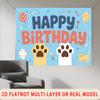 Party Backdrop Blue Photo Booth Background Wall Decor