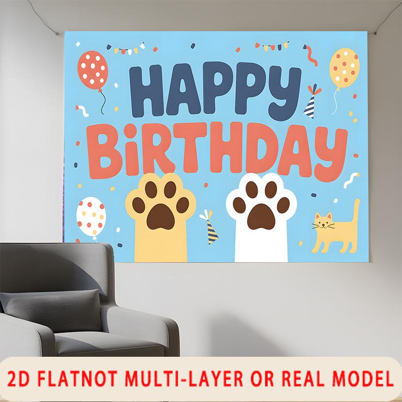 Party Backdrop Blue Photo Booth Background Wall Decor