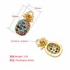 ZHUKOU Fruit Party Gold Plated Inlaid Zirconia Sweet And Cute Fruit Metal Pendant For DIY Jewellery Accessories 1 Pcs