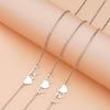 Necklace Suitable for 3 BFF Matching Heart Pendants Long Distance Friendship