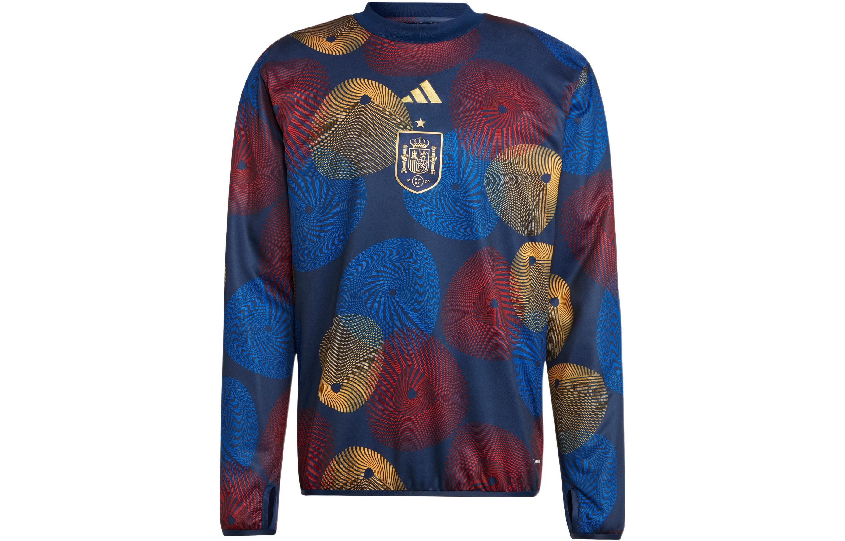 Adidas Sweatshirts Men s Blue Crew Neck Moderate Regular HF1420 XS