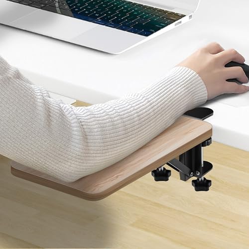 

Stable Desk Extender with Two Upgraded Clamps: 25*17.5 Folding Desk Extension Clamp, Add-on Keyboard Tray, Extendable Table, Relieves Fatigue, Easy t