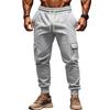Neue Herbst- und Winter Herren Casual Cargo Hose mit Fleece Mehrfach-Taschen Hose Übergröße Sportliche Freizeit-Hose