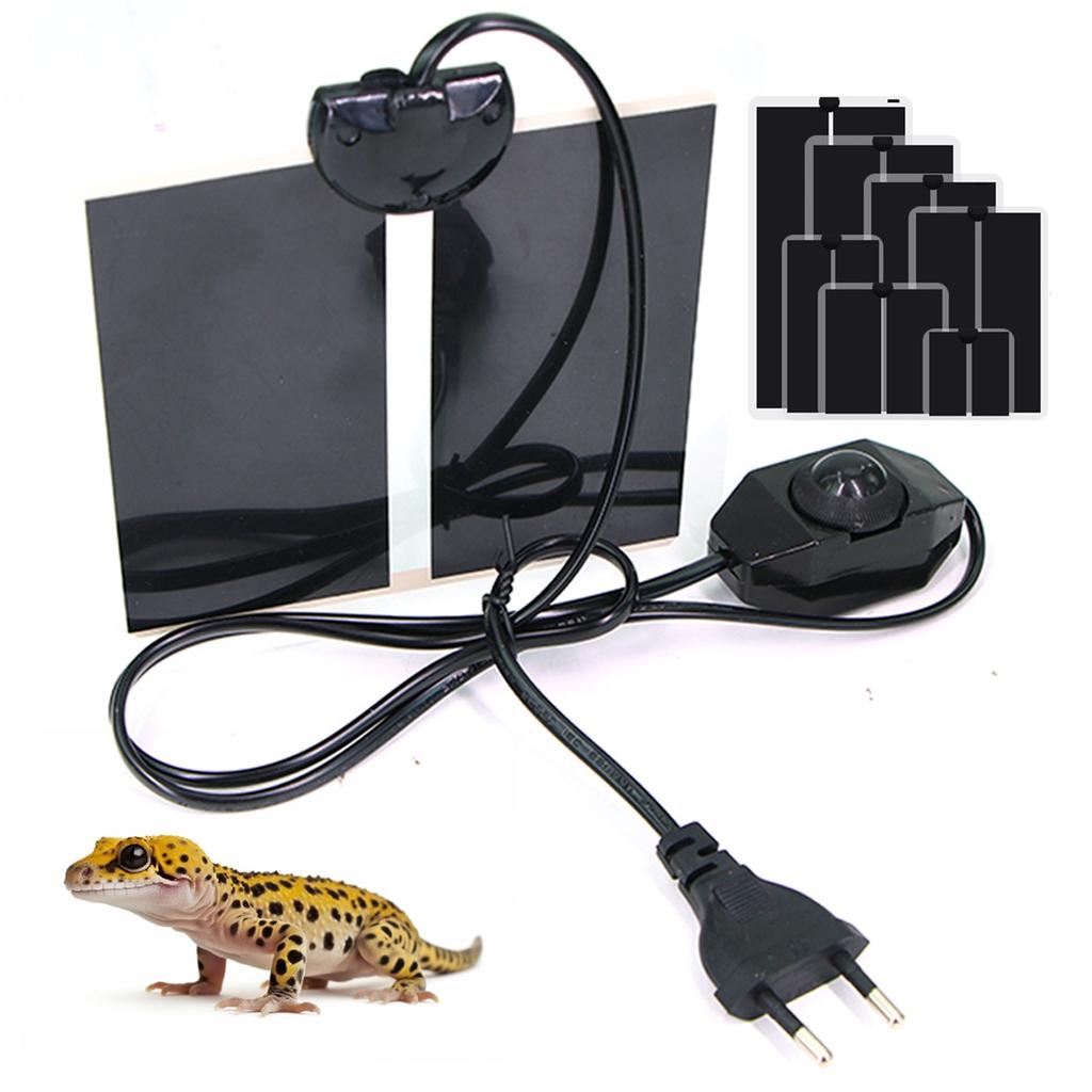 EU/US 5W/7W/14W/20W/28W/35W/45W Reptiles Heat Mat Adjustable Temperature Controller for Terrarium Climbing Pet Heating Warm Pads