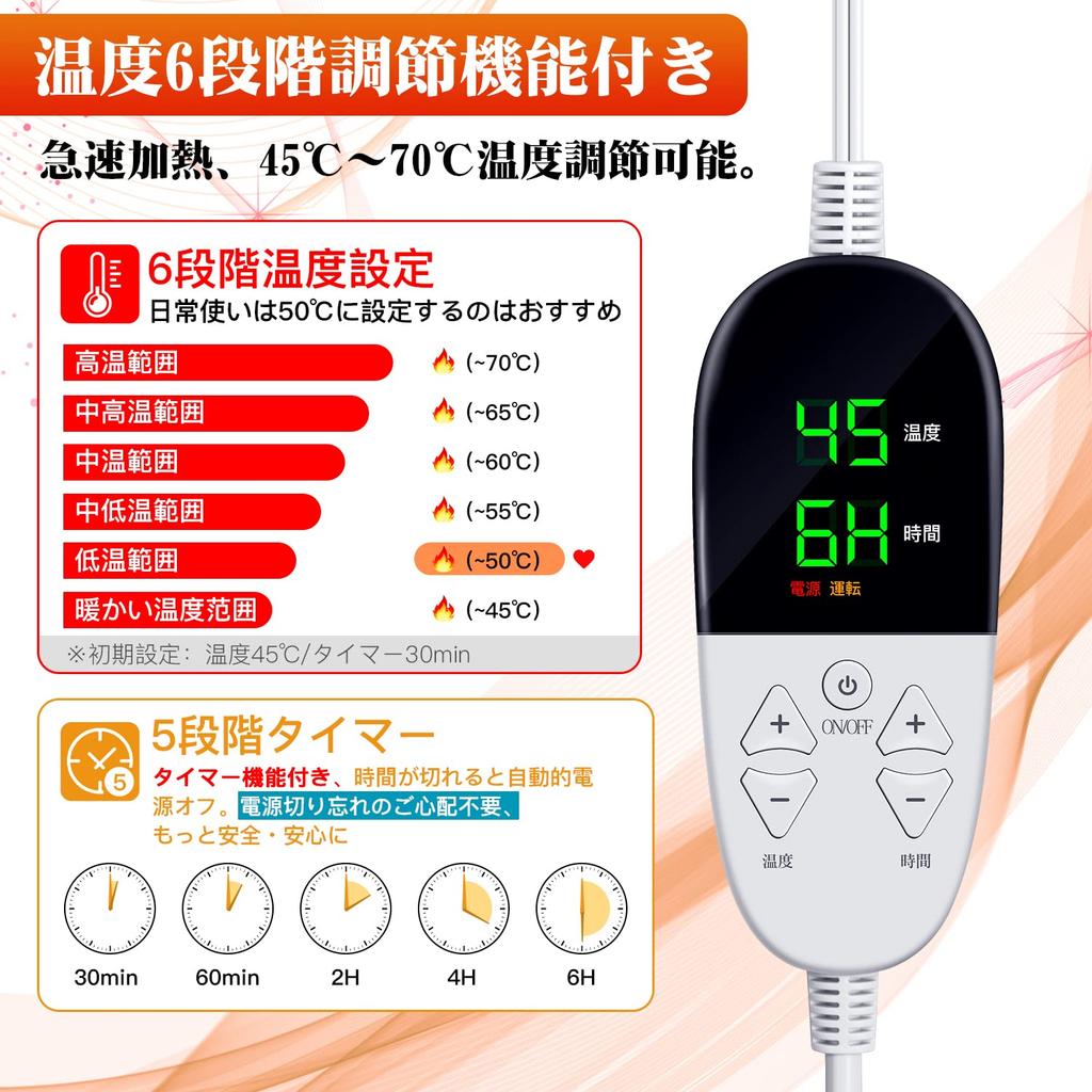 Sumeriy Electric Foot Warmer with Cat Ear Large Up To Hot Foot Overheat Timer Hand and Foot Machine PSE Ideal for Electric Hot Japanese Instruction
