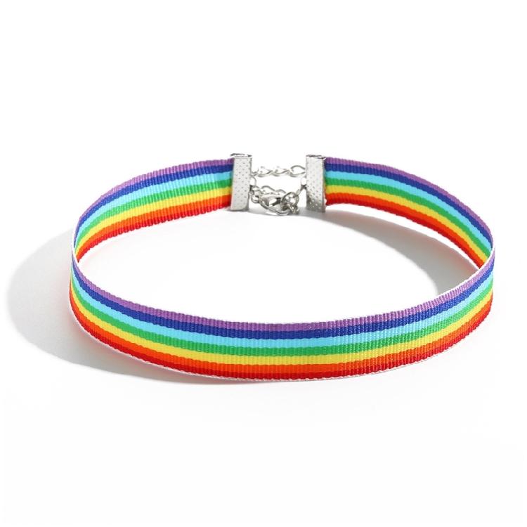 

Rainbow Pendant Necklace Clavicle Chain Temperament Choker Necklace Jewelry