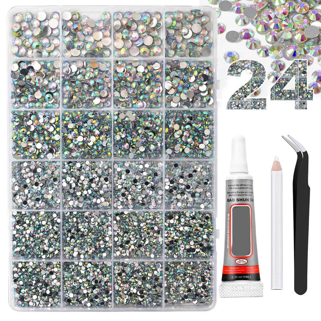 Sparkling Resin Diamonds 6mm Round Flat Back Rhinestones Resin Texture Suitable for Nail Art Crafting and Cosplaying