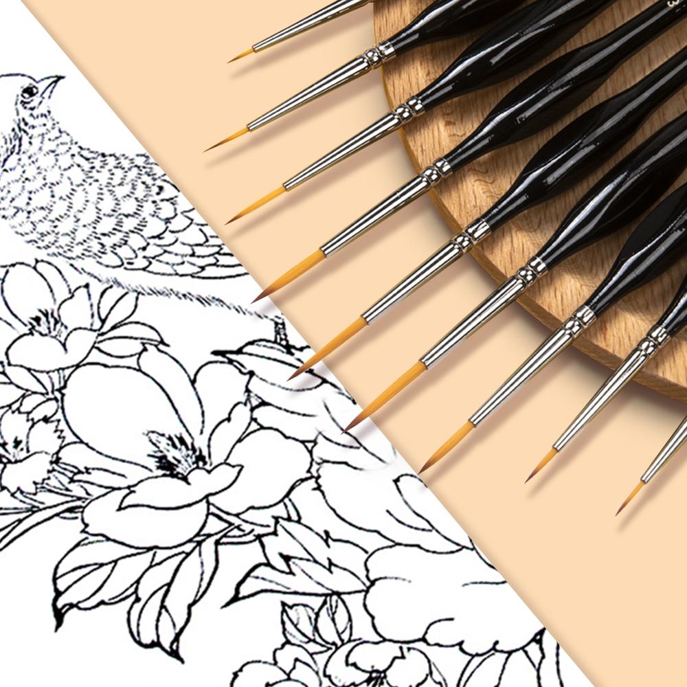 3/4/5/9pcs Miniature Paint Brushes Set Artists Micro Detail Fine Tip Paintbrushes for Gouache Watercolor Oil Acrylic Face Paint