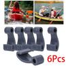 J Shaped Hook Nylon Lashing Hook Black ABS PP Tie Down Kayak Accessories for Boating Paddle Board Canoe Outdoors