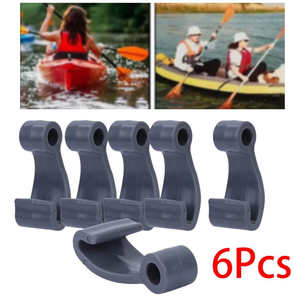 J Shaped Hook Nylon Lashing Hook Black ABS PP Tie Down Kayak Accessories for Boating Paddle Board Canoe Outdoors