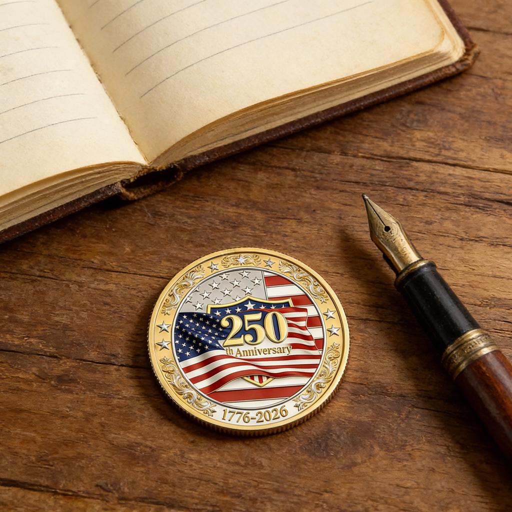 US 250th Anniversary Wagon Commemorative Coin Collectible