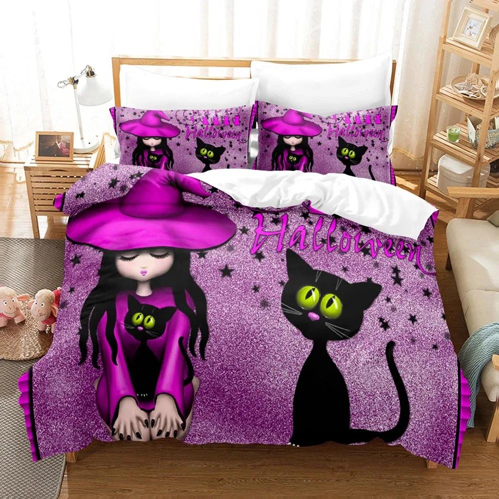 3D Halloween Bedding Sets Duvet Cover Set With Pillowcase Twin Full Queen King Bedclothes Bed Linen 200x200