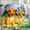 1PC Cartoon Lion king Printed Soft Flannel Blanket Throw for Adult Bedroom Living Room Sofa Camping Travel Fan gifts Christmas Gifts