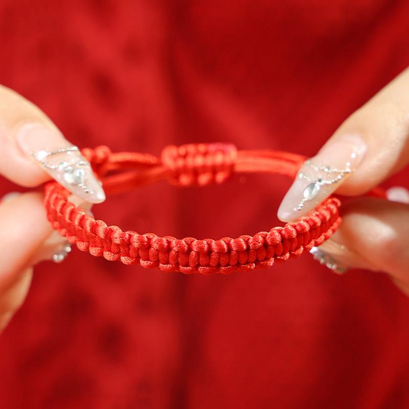 1Pc Simple Red String Braided Bracelet Lucky Kabbalah Bracelets For Protection Good Luck For Success Amulet Jewelry Decor