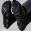 1 Pair Yoga Socks Anti Slip Silicone Mid-Calf Women Sports Socks 95% Cotton Sweat-Absorbent Anti-Odor Breathable Socks