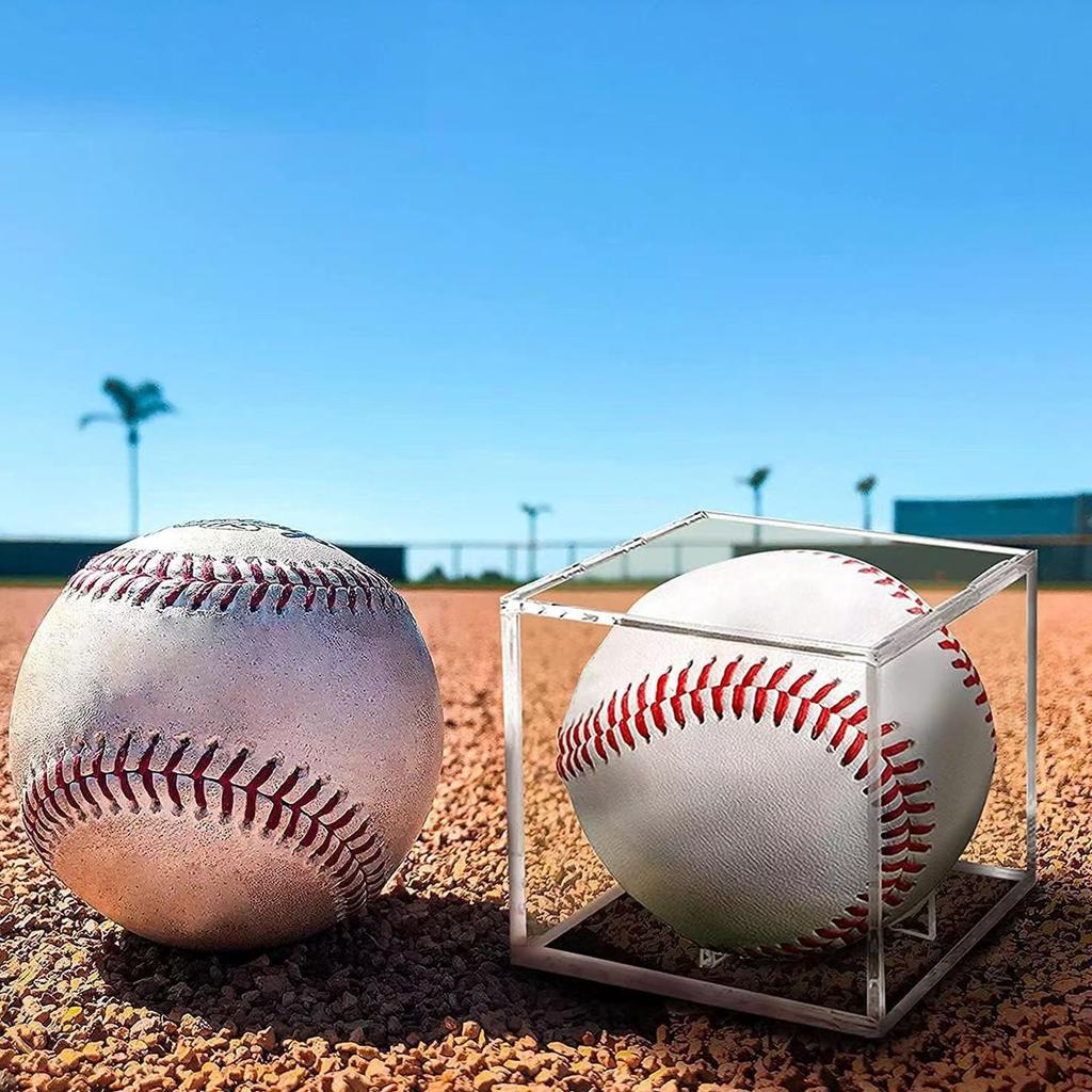 8cm Baseball-Vitrine Golfball-Ausstellungsbox, Transparent Multifunktional Staubdicht Tennisballhalter
