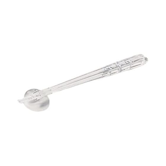 Komori Resin "Crayon Shin-chan" Shiro Diamond Cut Chopsticks & Chopstick Rest Set, 18cm, Clear, Non-slip Finish, Made In Japan