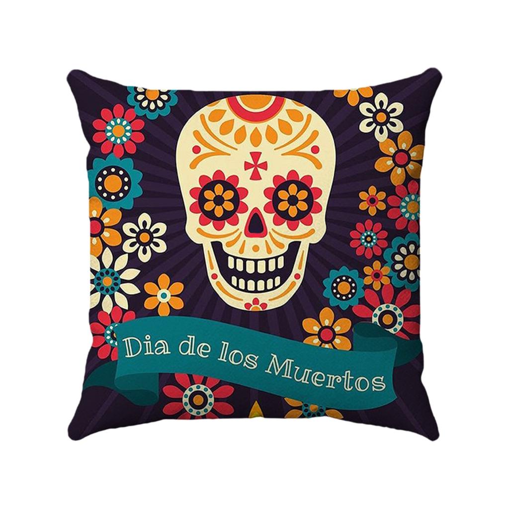 Halloween Festival Decoration Living Room Sofa Cushion Pillow Cover Offices Waist Pillow Cover (excluding Core)