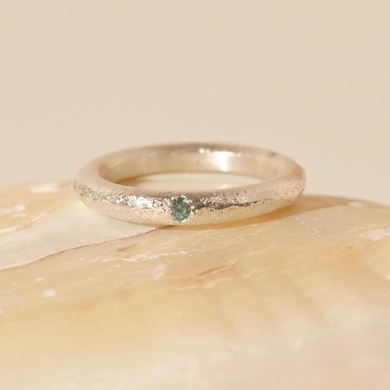 

Contemporary S925 Silver Ring With Eyecatching Sea Blue Sapphire For Style Womens