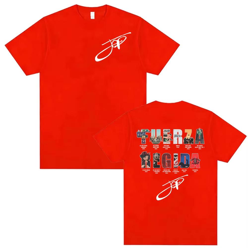 Rapper Fuerza Regida Album Tour Cover Tshirts Men Women Vintage Hip Hop T Shirts 2026 Cotton Casual Short Sleeve Tee Shirt