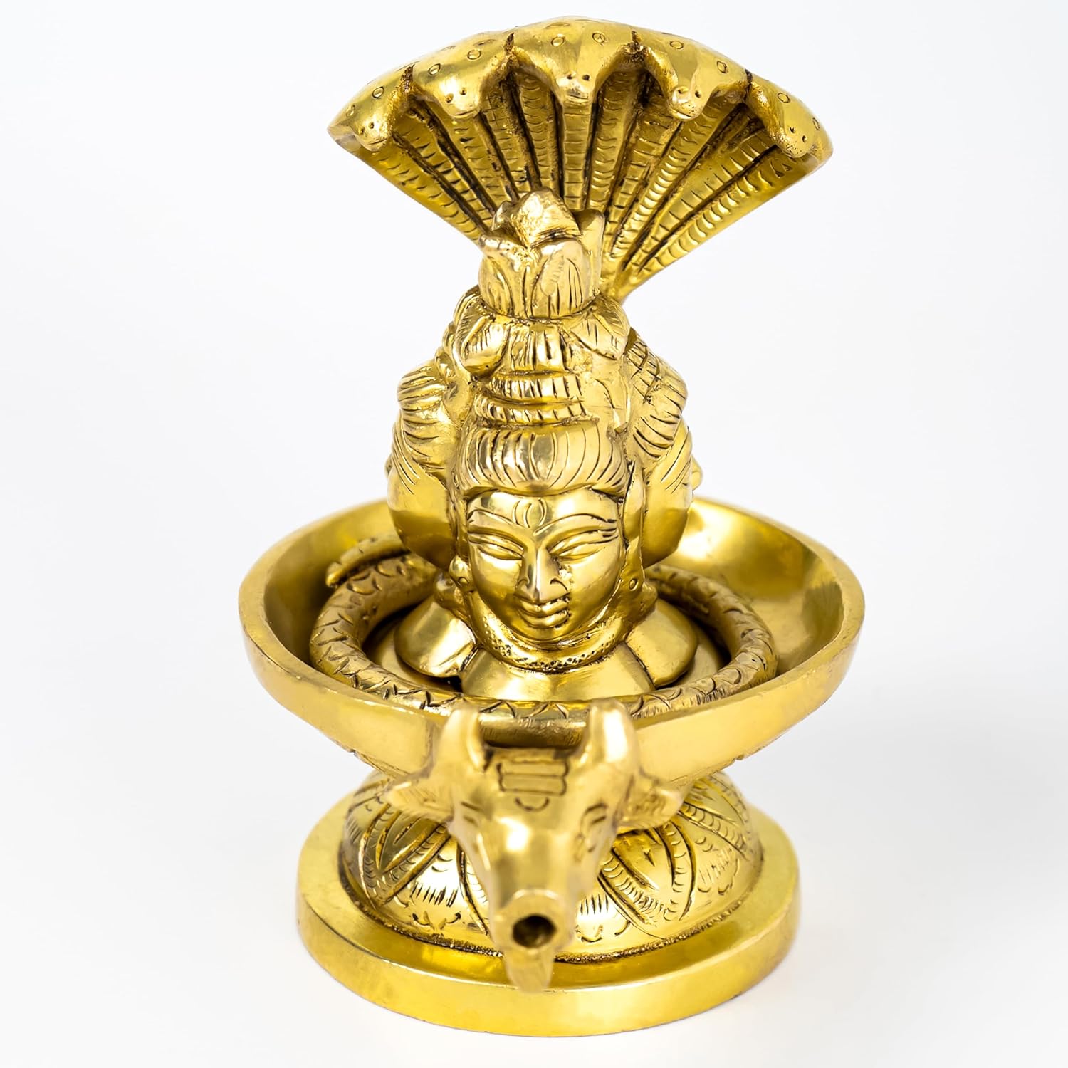 

Shiva 3 Mukhi Shiva Trimukhi Shivlingham With Panchmukhi Sheshnaag Abhishek