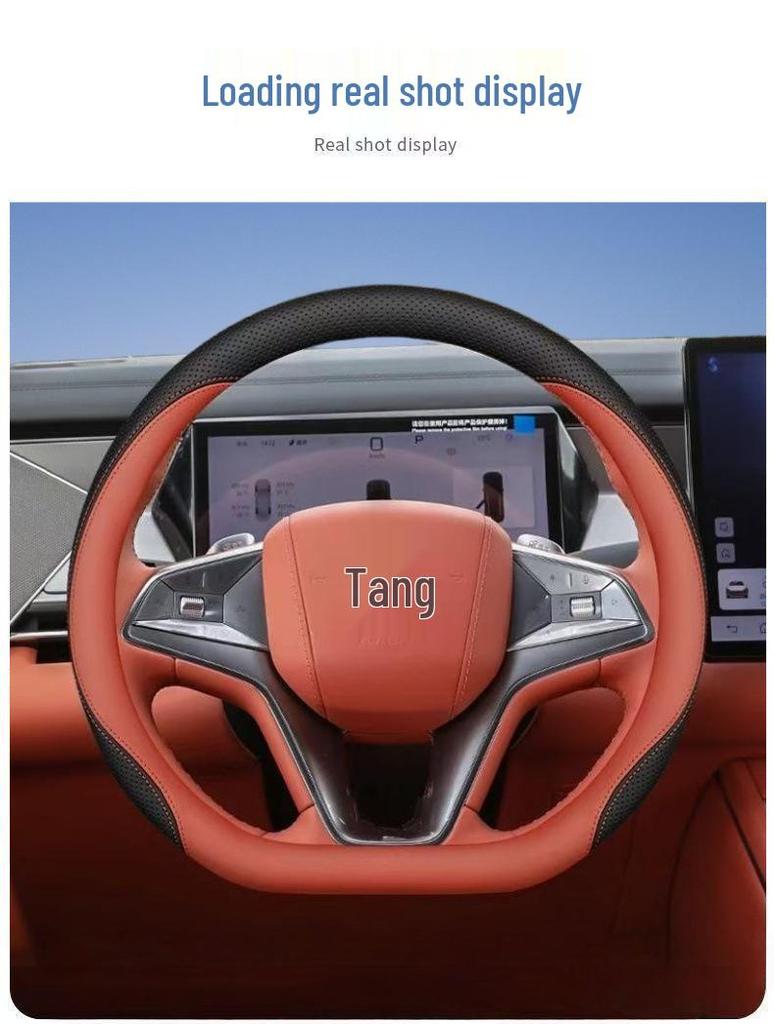 Husa Volan BYD Tang L: Piele Nappa, Anti-Alunecare, Accesoriu Interior DMI