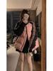 Korean Style Color Block Striped Cotton-Padded Jacket for Women - 2025 Winter Loose Fit Student Coat