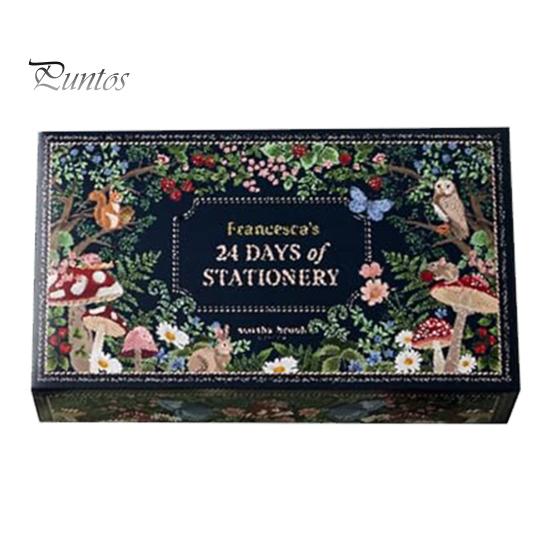 

Канцелярские товары Адвент-календарь Зимний лесной рождественский календарь обратного отсчета на 24 дня Канцелярские товары Подарки Адвент-календарь для любителей канцелярских товаров A