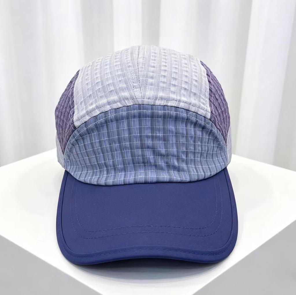 Plaid Contrasting Color Splicing Baseball Cap for Men and Women, Spring and Summer Thin Breathable Quick-drying Cap, Outdoor Sunshade and Sun Protecti