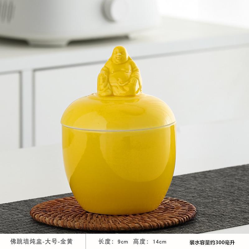 Buddha Jumps Over the Wall Stew Pot Ceramic Jar Restaurant Commercial Retro Soup Pot Household Soup Pot with Lid Water Separator