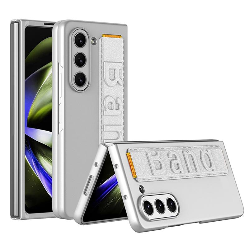 Original GKK Grip Case For Samsung Galaxy Z Fold 5 ZFold5 Stretch Wristband Band With Glass Film Matte Hard PC Protective Cover