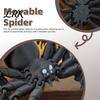 Halloween Party Decoration 3D Printed Articulated Spider Figurine, Flexible Joint Black Durable Statue, Collectible Gothic Ornament for Home