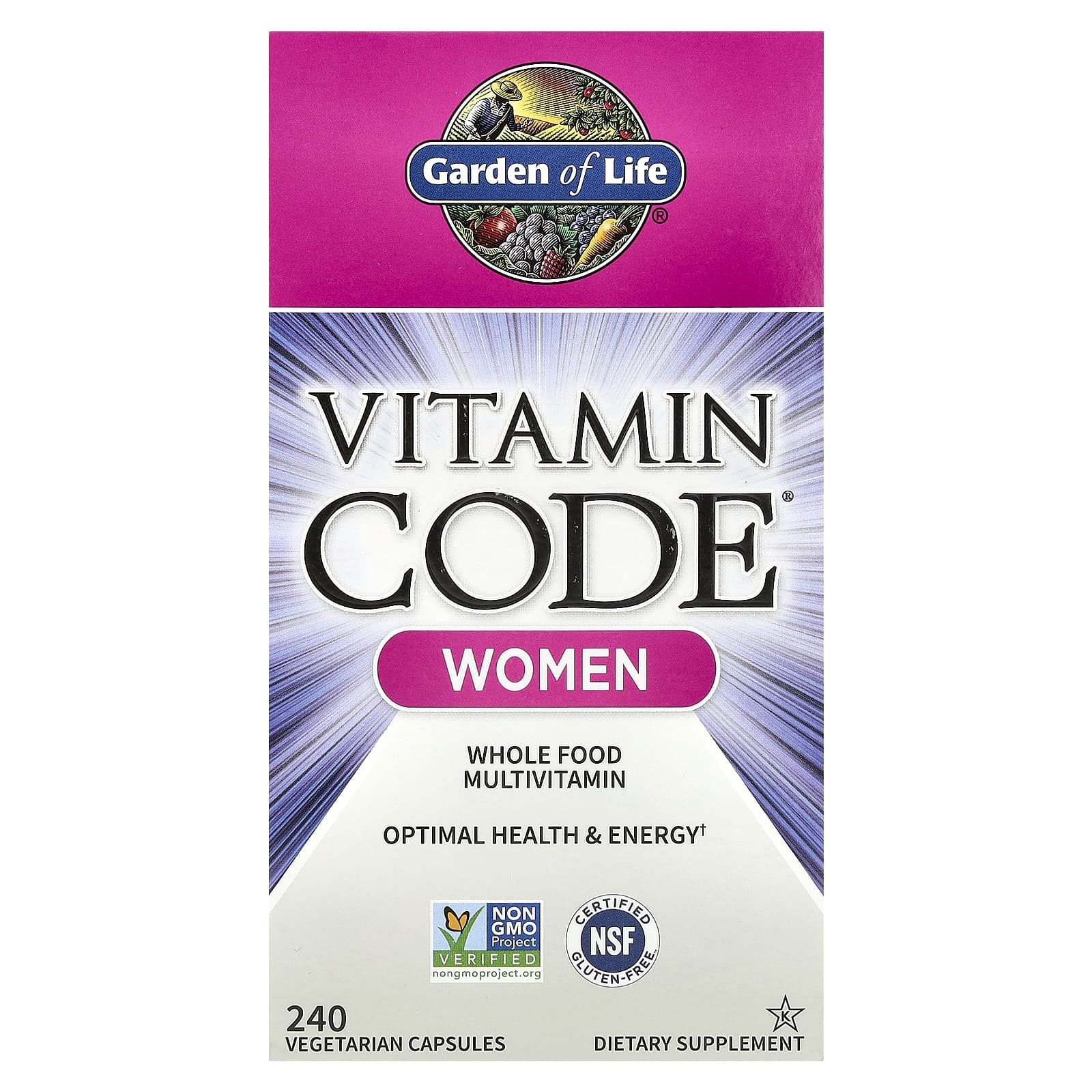 

Vitamin Code®, Whole Food Multivitamin, Women s, Veggie Capsules 240