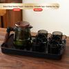 ChaXun Glass Teapot Set with 6 Cups and Tea Tray