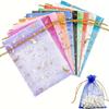 100 Moon Star Gauze Bags, Wedding Gift Bags with Drawstrings, Small Mixed-color Gift Bags, Party Gift Bags