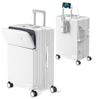 Valise multifonctionnelle de transport avec Type C et USB Transport avant Mobile Comprend une tasse Crochet caché Ultra pivotant à 360 degrés PC équipé de TSA Travel