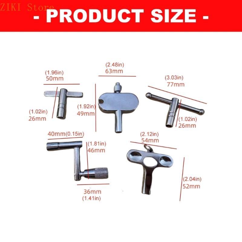 H4GF Professional Drum Wrench for Drums for Efficient Tuning T Design Tuning Drum Tuning Fine Craftsmanship