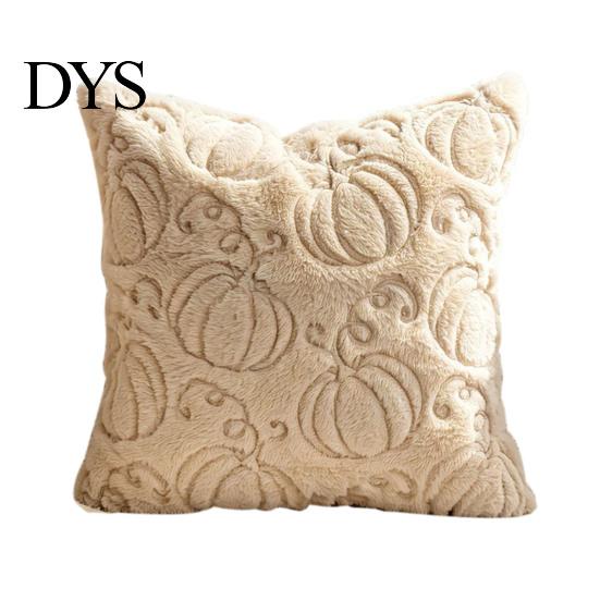 Farmhouse Throw Pillow Case Fall Plush Cushion Cover, Pumpkin Maple Leaf Embroidery Pattern Shams Autumn for Thanksgiving Home Decor Seasonal Textiles