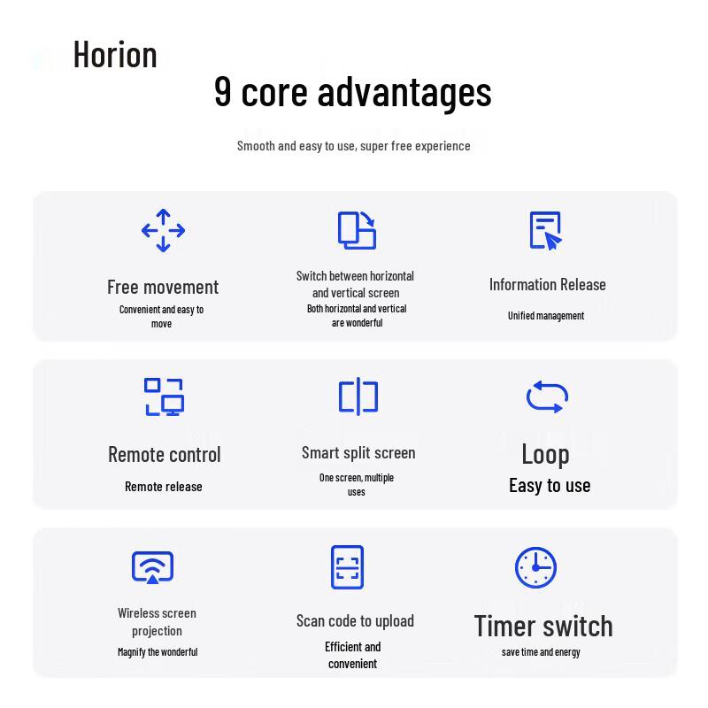 Horion 32" Mobile Digital Signage Display CN plug (adapter included)