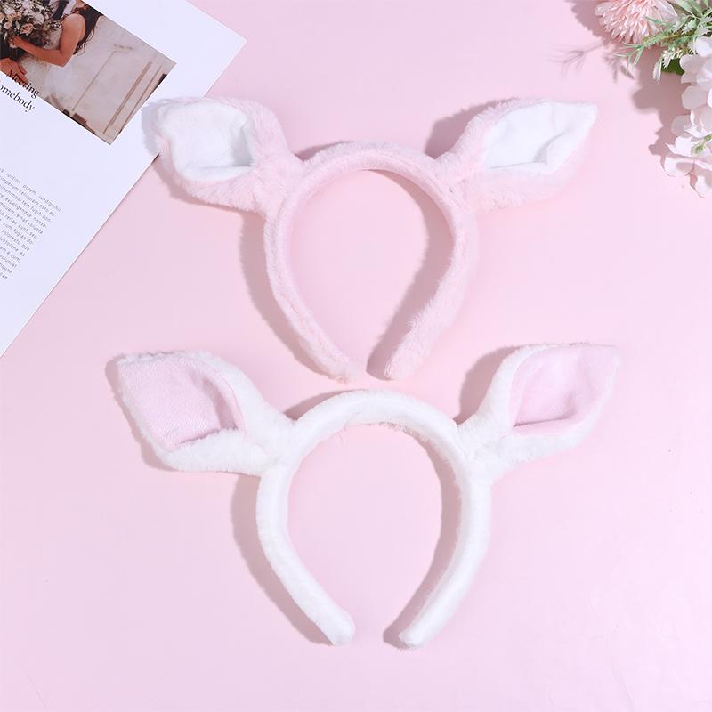 Kawaii Plush Horse Ear Headband Cute Simulation Animal Ears Hair Roop Cosplay Party Headwear Year Hair Accessories