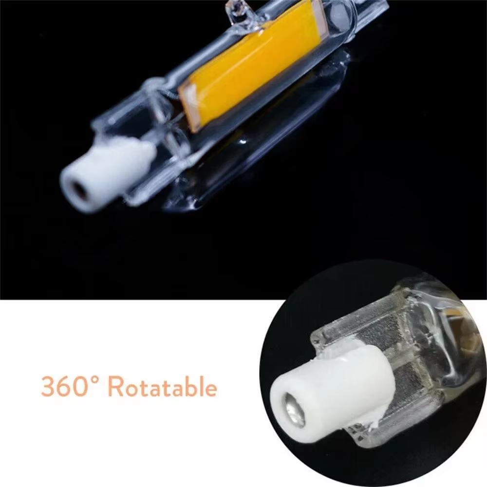 1-10Pcs Dimmable R7S COB LED Glass Tube 78MM 118MM 7W-30W LED Light Bulbs J78 J118 AC110V-220V LED Lamp Warm/White/Neutral Light