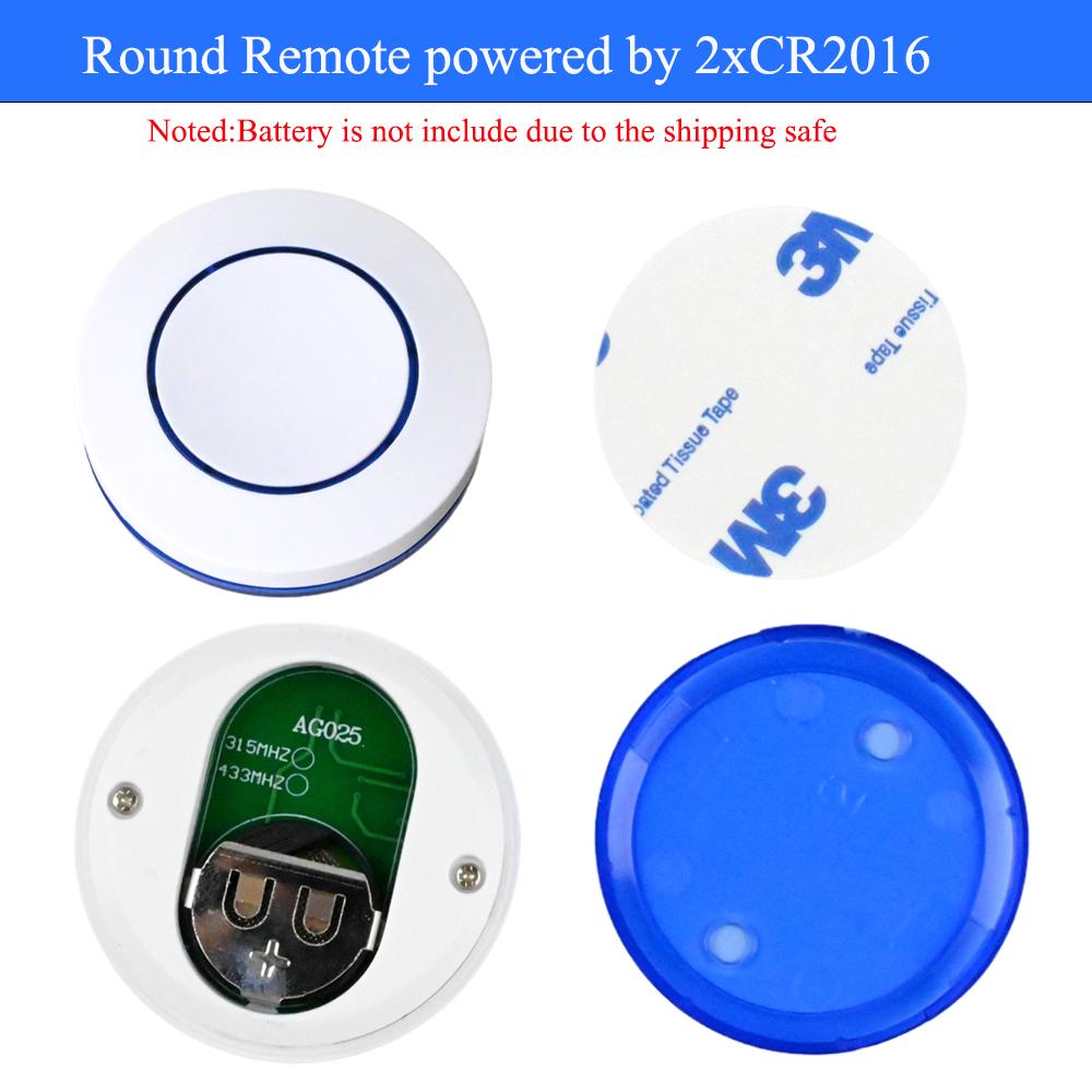 CENFAYA DC 6V 9V 12V 24V Wireless RF Relay Module Remote Control Switch 433Mhz Round Button Kit for LED Lamp Bulb Gate Door Fan