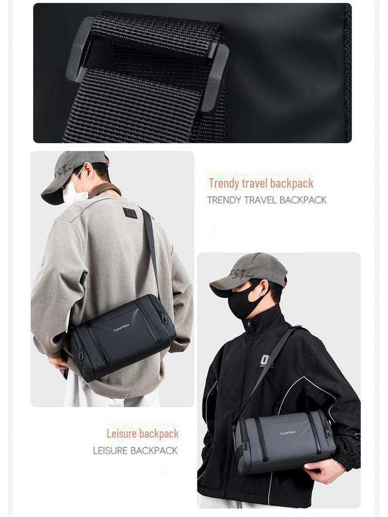 Všestranný pánský kožený batoh s velkým objemem: Módní taška přes rameno